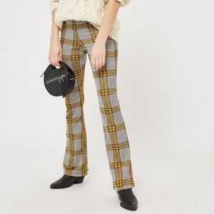 Topshop Plaid Flare Pants